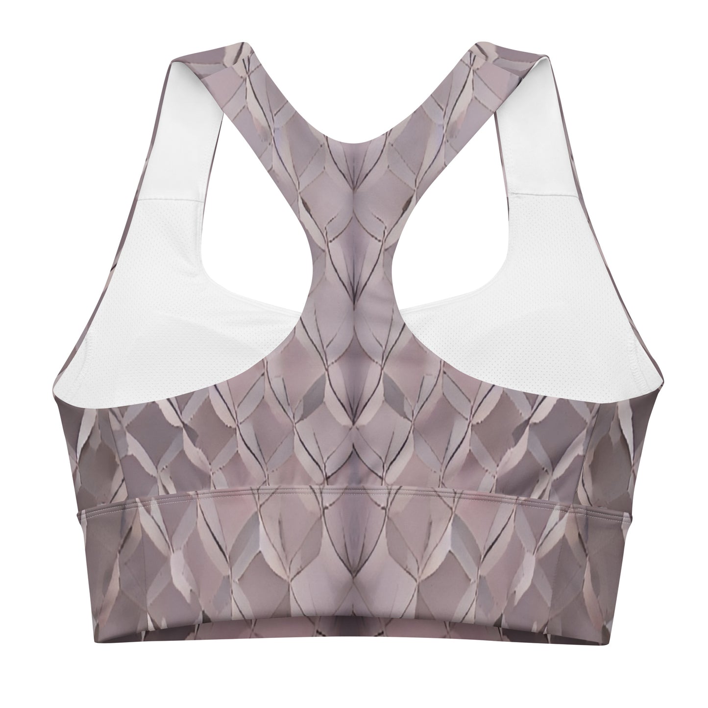 Diamond Plate Pattern Longline Sports Bra