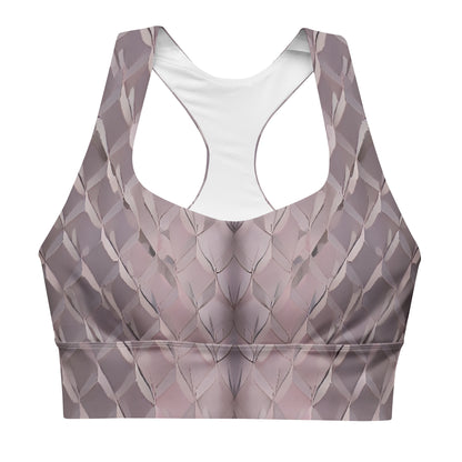 Diamond Plate Pattern Longline Sports Bra