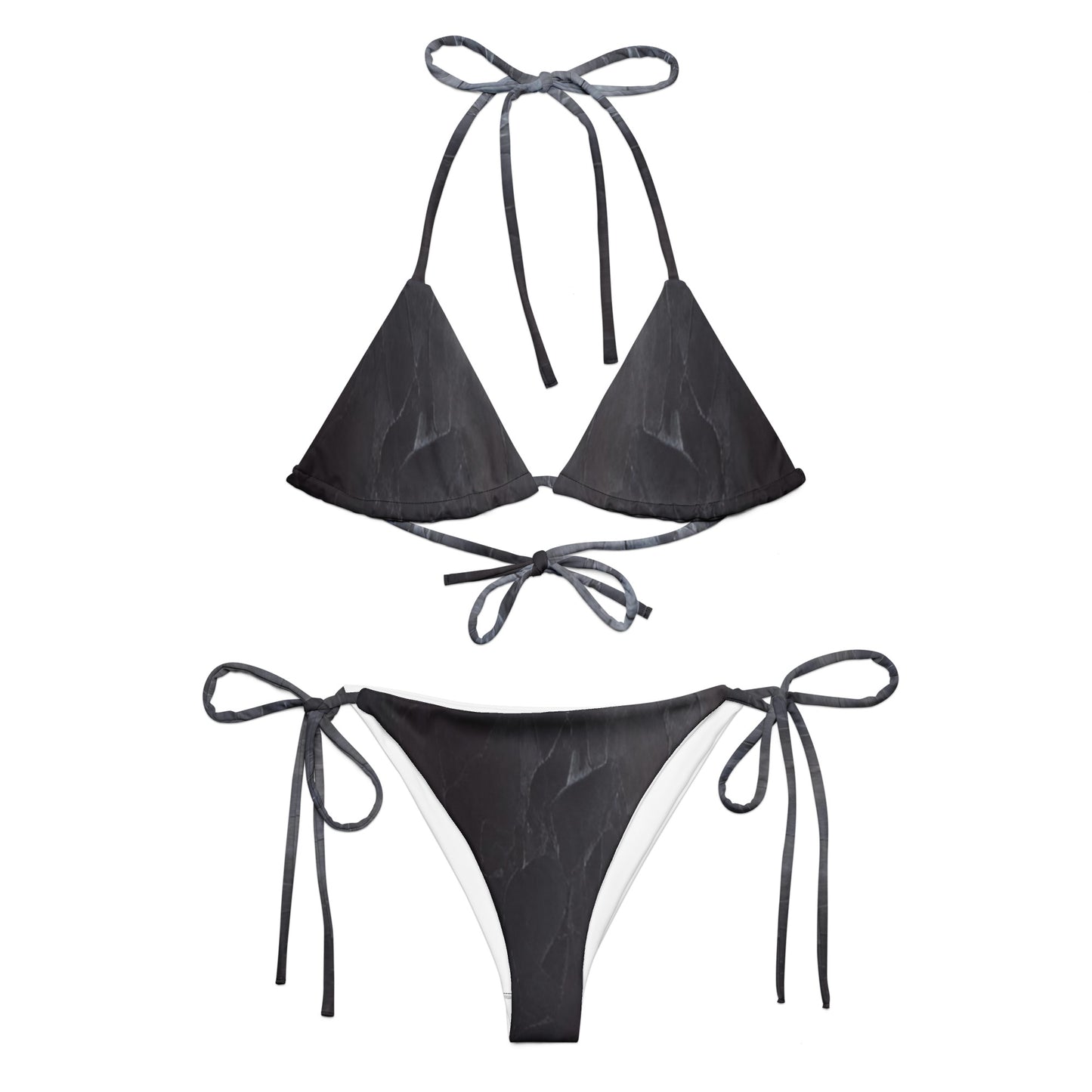 Black Slate Custom Print String Bikini