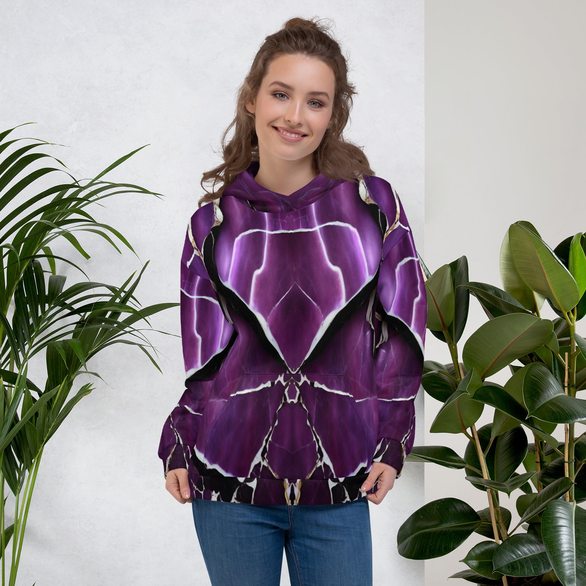 Purple Marble Unisex Designer Hoodie