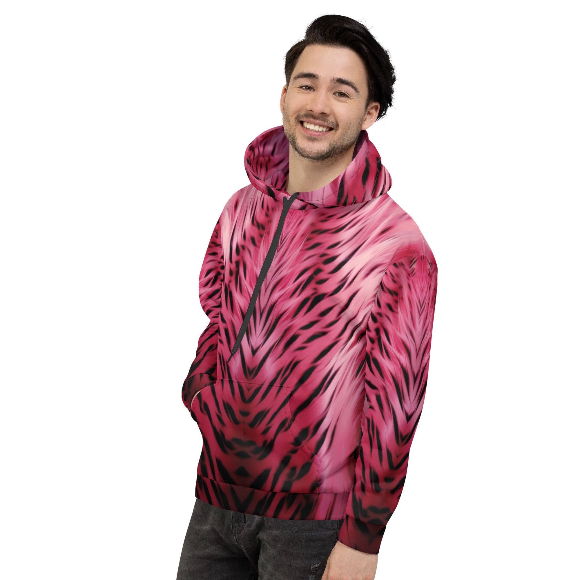 Pink hoodie best sale mens designer