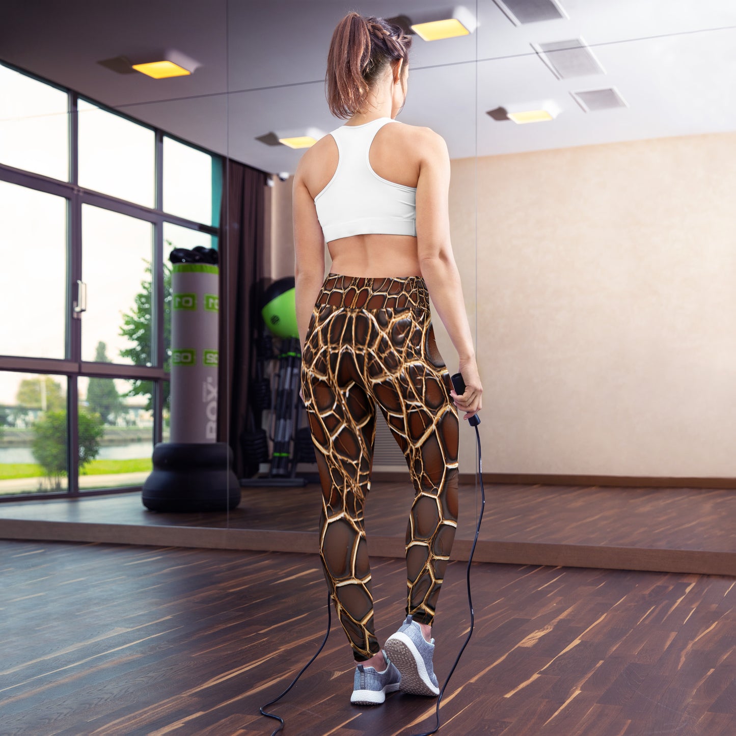 Reptile Print Yoga Leggings For Women