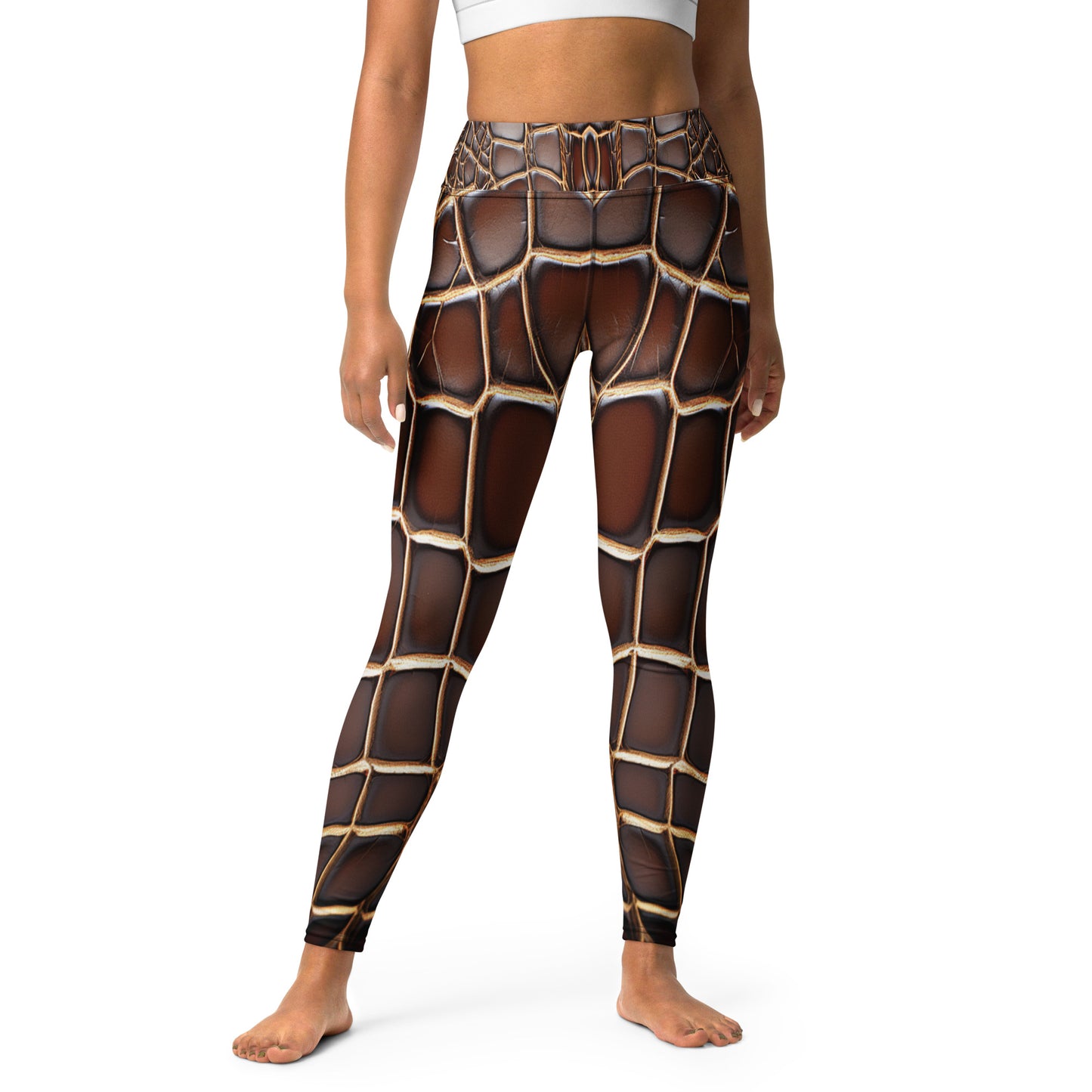 Reptile Print Yoga Leggings For Women