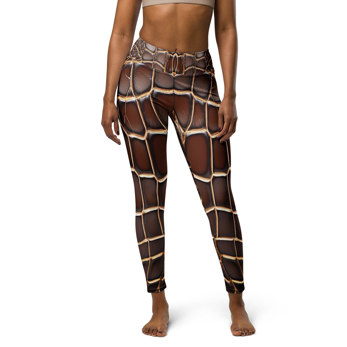 Reptile Print Yoga Leggings For Women