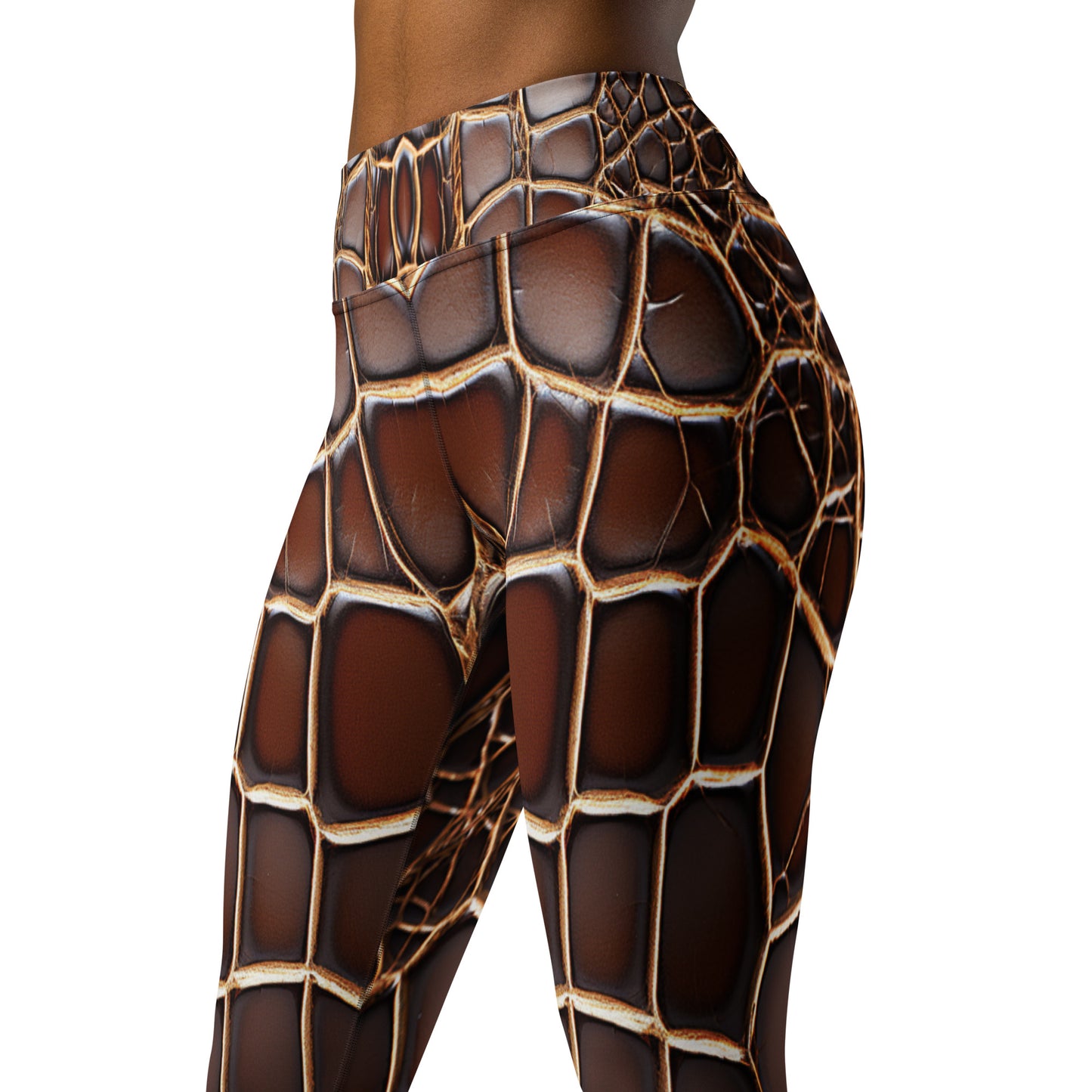 Reptile Print Yoga Leggings For Women