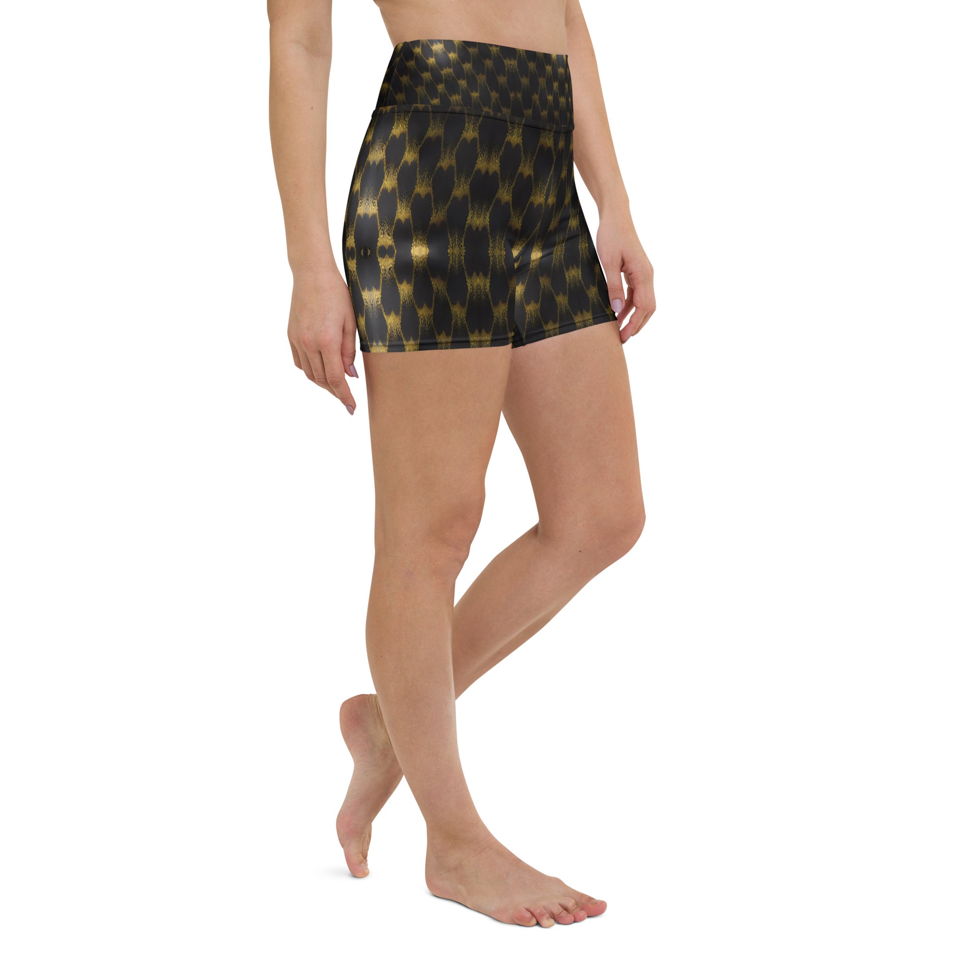 Exotic Gold Knots Custom Print Yoga Shorts – Nova Jade Cosmetics