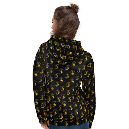 Gold Seahorse Unisex Designer Hoodie