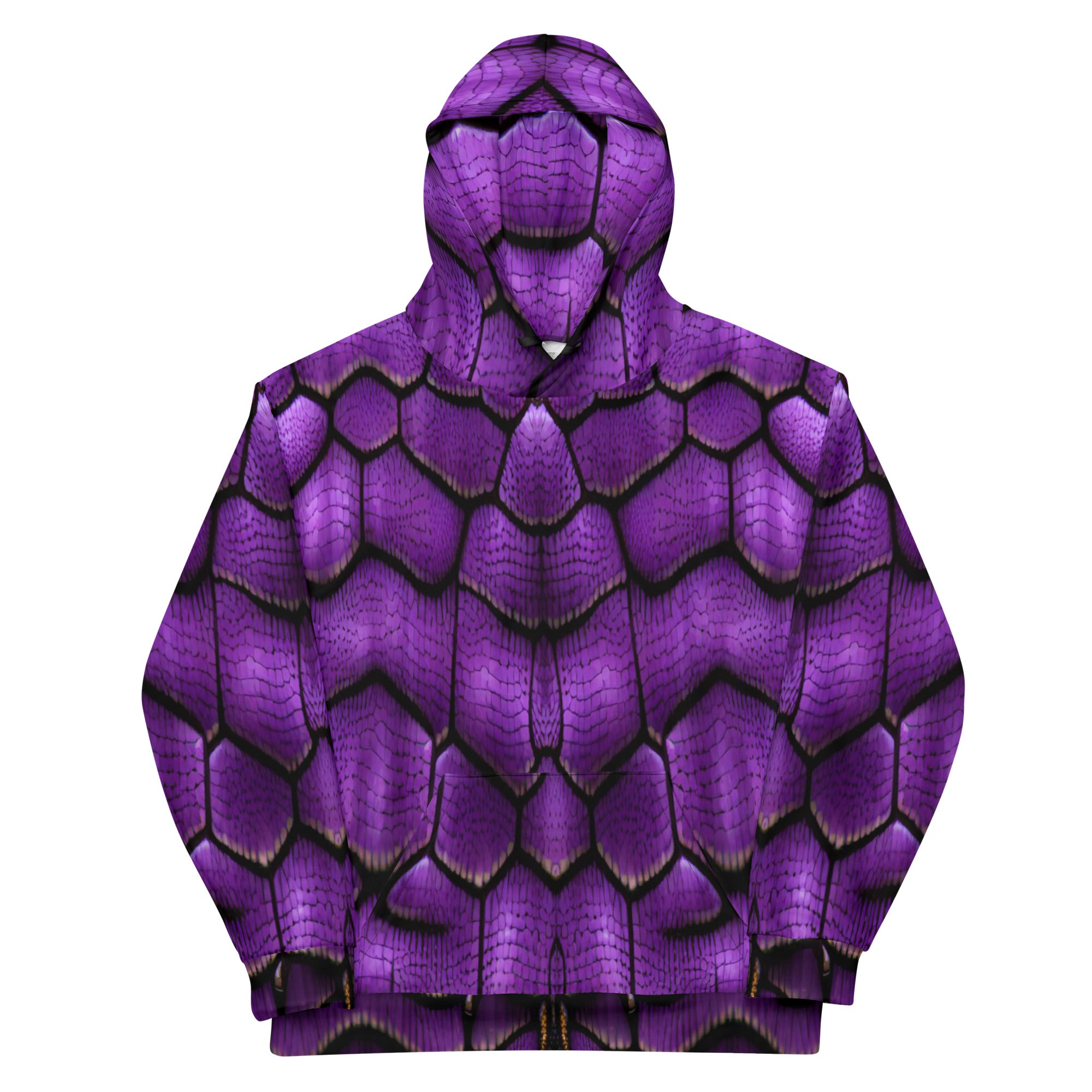 Nova Jade Cosmetics Purple Dragon Scales Unisex Designer Hoodie XL