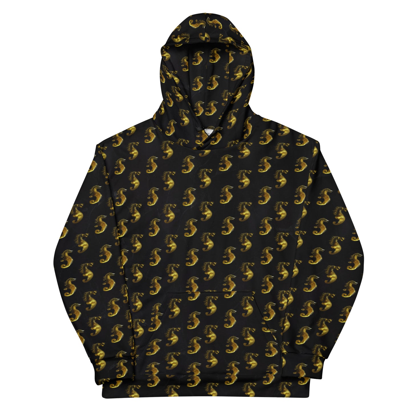 Gold Seahorse Unisex Designer Hoodie