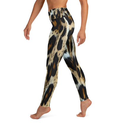 Leopard Print High Waist Yoga Leggings For Women