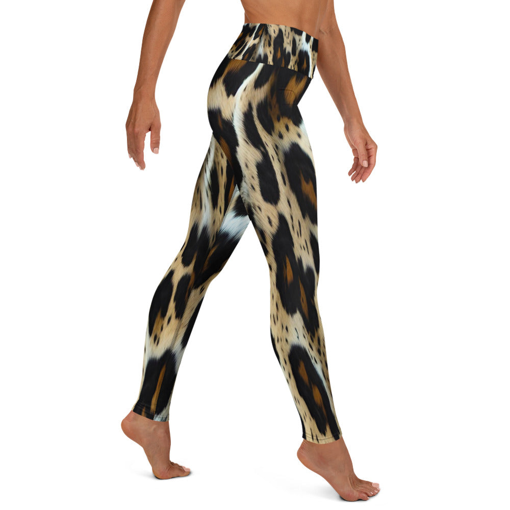 Leopard Print High Waist Yoga Leggings For Women